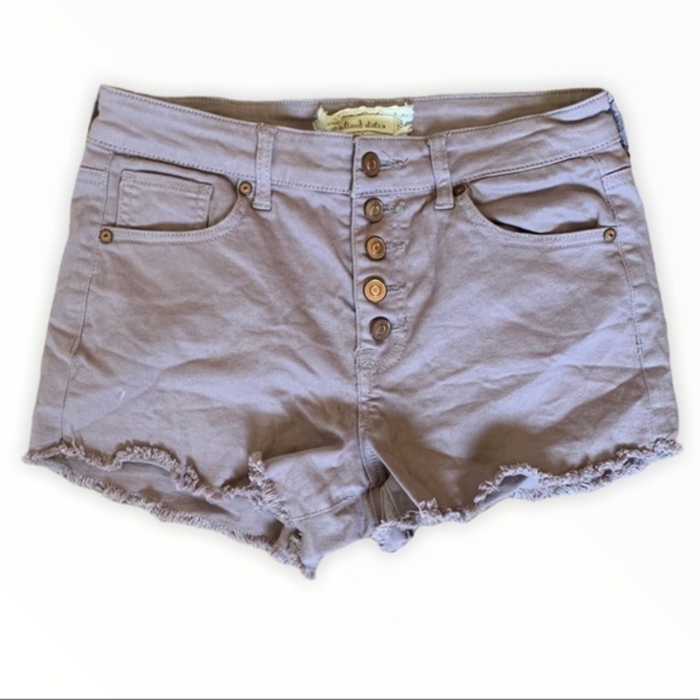 Altar’d State shadow gray cut off high rise shorts